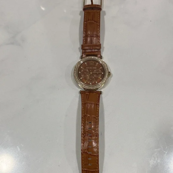 Michael Kors Women's Parker Brown Dial Leather Band Watch - MK2546 - Picture 2 of 5
